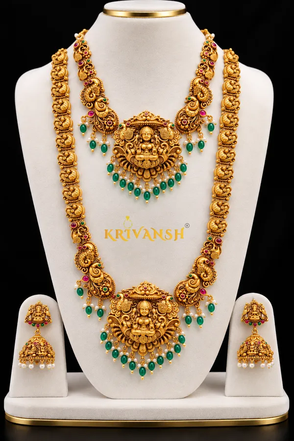 Premium_Matte_Gold_Plated_Long_Haram_Necklace_ComboSet