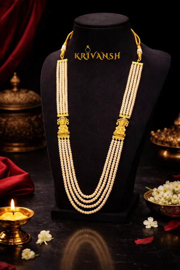Premium_Multi-Layer_Pearl_Necklace_with_Lakshmi_Motif