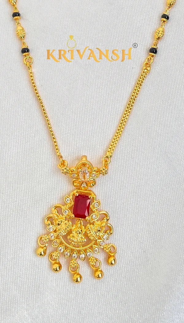 Royal_Red_stone_Short_Laxmidevi_Mangalsutra