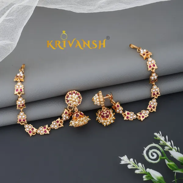 Ruby_Stone_with_Pearls_beaded_Jumky_+Matal_Set