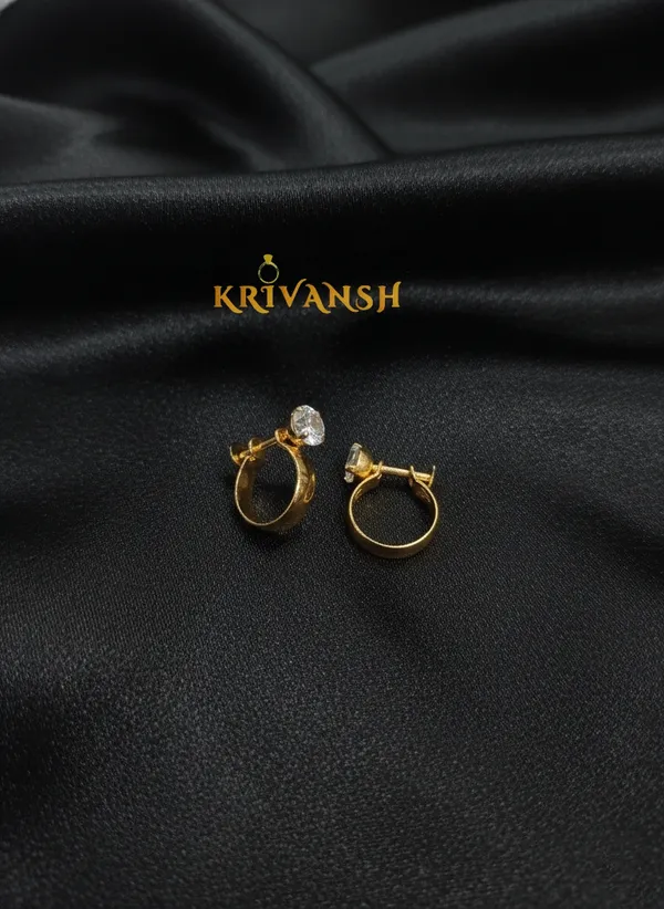 White_AD_stone_Panchaloha_Men_Earring_Stud