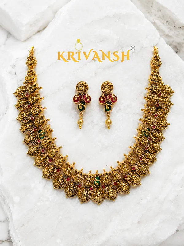 Laxmi_Coin_Antic_Gold_Plating_Necklace_