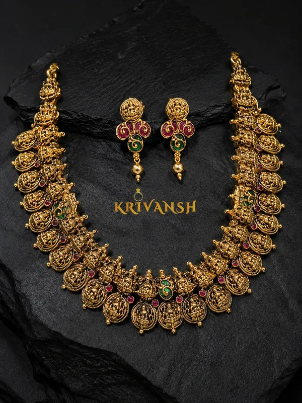 Laxmi_Coin_Antic_Gold_Plating_Necklace_