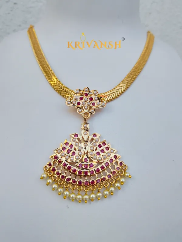 Classic_Ruby_with_Pearls_Attigae_Necklace