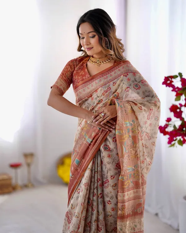 Linen__Saree_(With_Unstitched_Blouse)