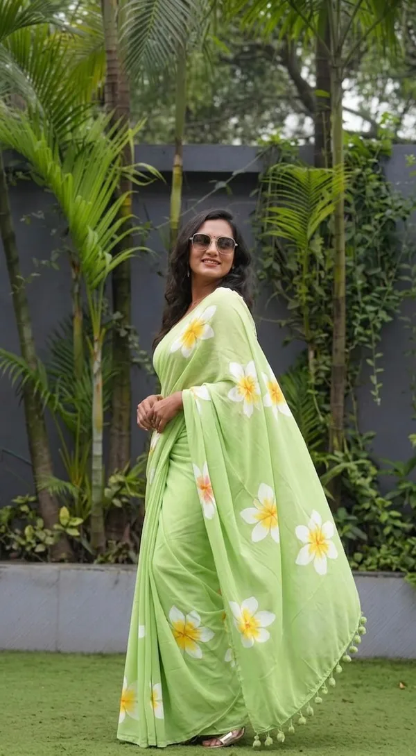 Linen__Saree_(With_Unstitched_Blouse)
