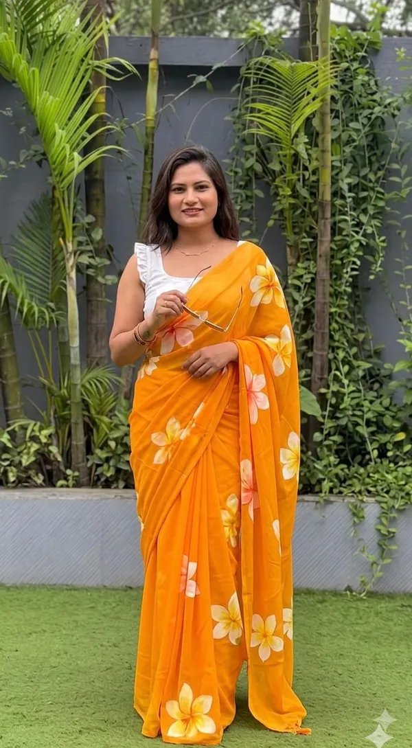 Linen__Saree_(With_Unstitched_Blouse)