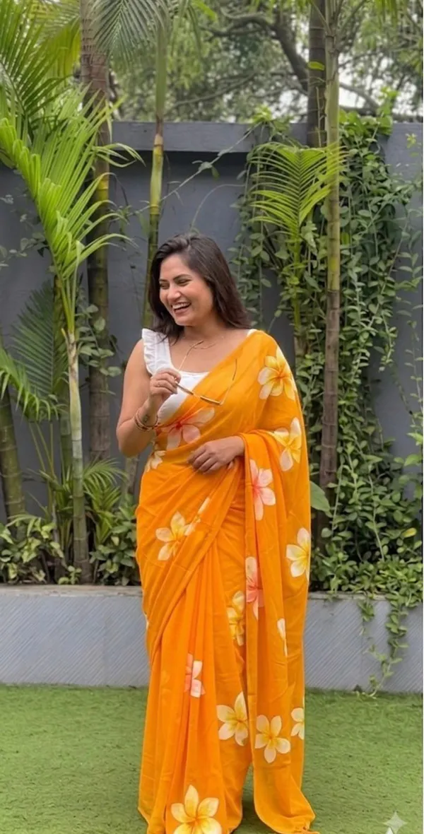 Linen__Saree_(With_Unstitched_Blouse)