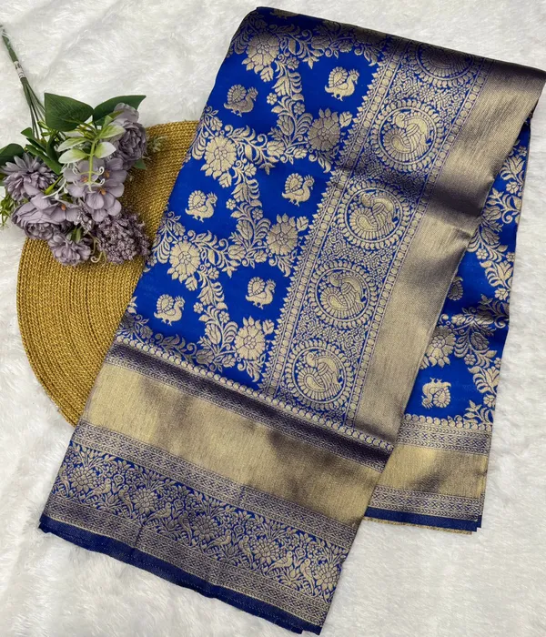 Soft_Banarasi_Lichi_Silk_Saree_with_Unstiched_Blouse_Piece