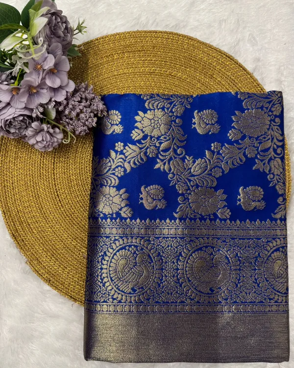Soft_Banarasi_Lichi_Silk_Saree_with_Unstiched_Blouse_Piece
