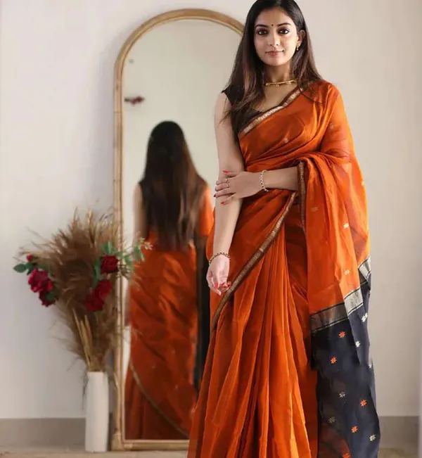 Cotton_Silk_Saree_with_Unstiched_Blouse_Piece