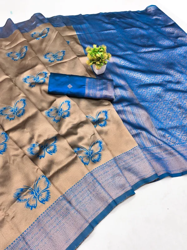 Soft_Lichi_Silk_Saree_with_Unstiched_Blouse_Piece