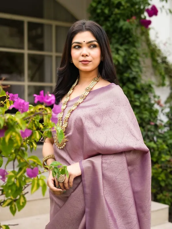 Soft_Lichi_Silk_Saree_with_Unstiched_Blouse_Piece