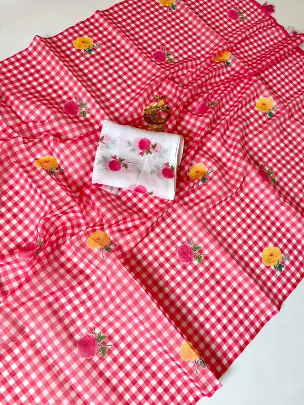 Linen__Saree_(With_Unstitched_Blouse)
