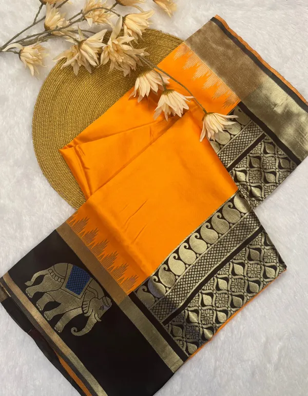 Soft_Banarasi_Lichi_Silk_Saree_with_Unstiched_Blouse_Piece