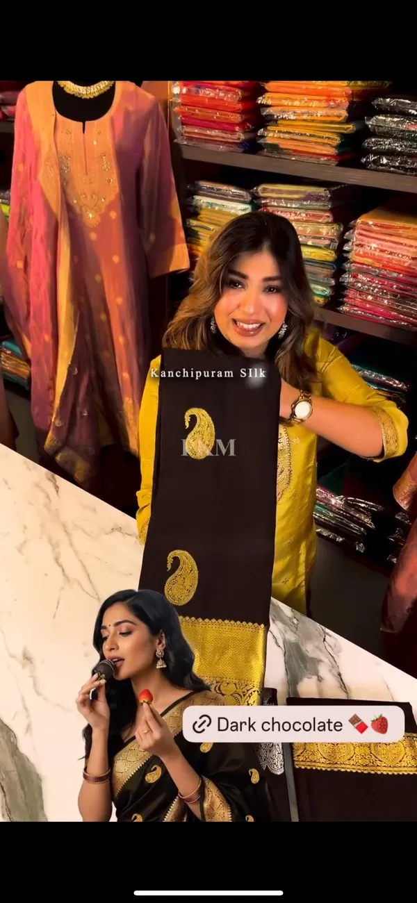 Tremendous_Chocolate_Soft_Banarasi_Silk_Saree_With_Supernal_Blouse_Piece