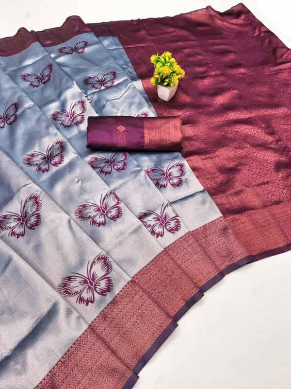 Soft_Lichi_Silk_Saree_with_Unstiched_Blouse_Piece