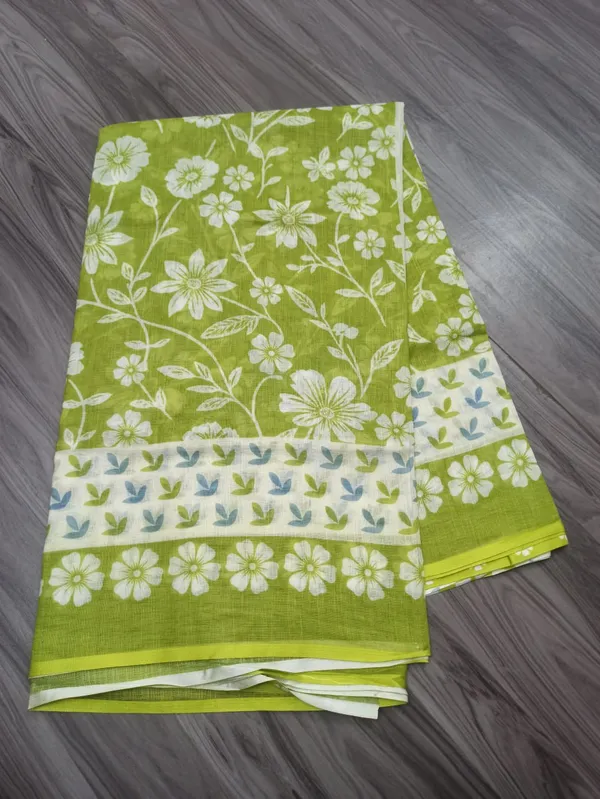Linen__Saree_(With_Unstitched_Blouse)