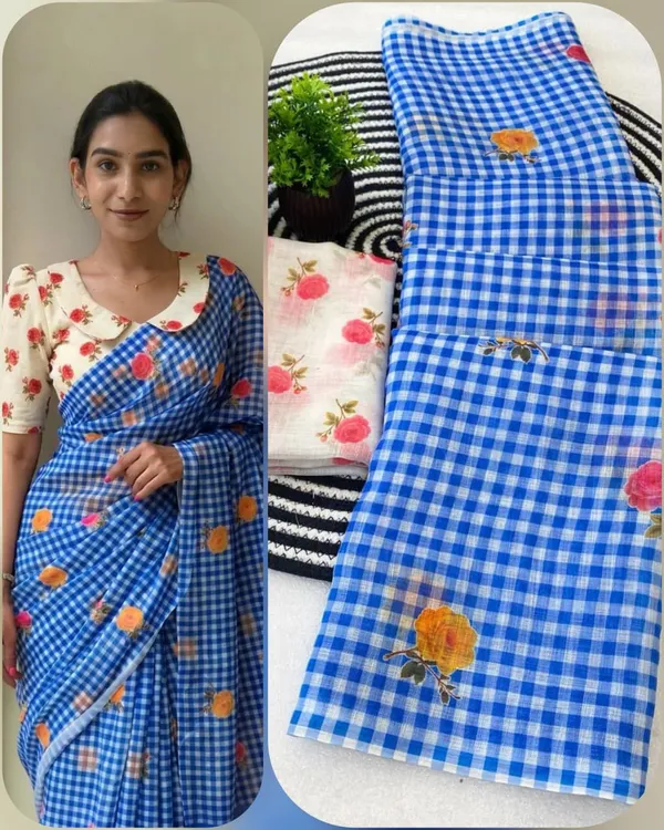 Linen__Saree_(With_Unstitched_Blouse)