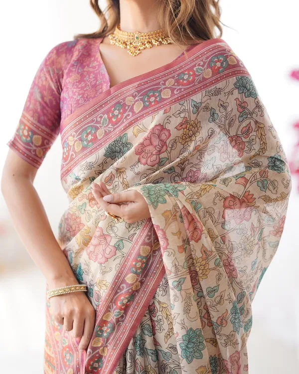Linen__Saree_(With_Unstitched_Blouse)