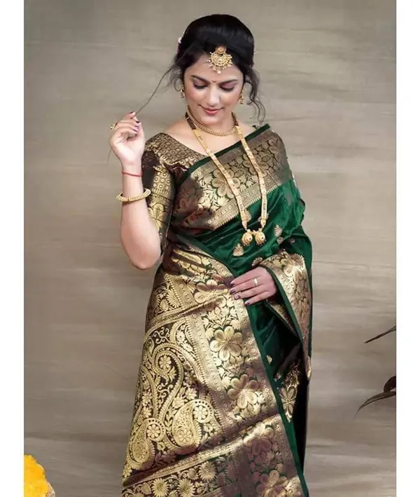 Soft_Banarasi_Lichi_Silk_Saree_with_Unstiched_Blouse_Piece