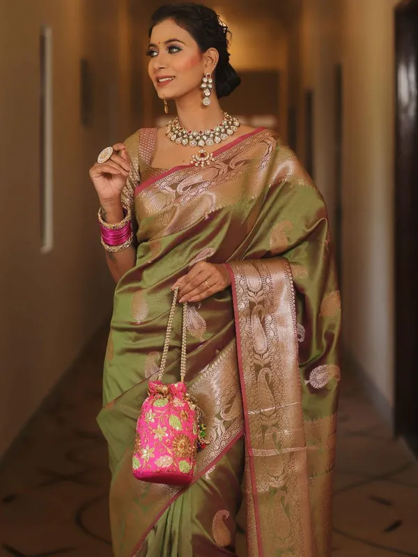 Soft_Banarasi_Lichi_Silk_Saree_with_Unstiched_Blouse_Piece
