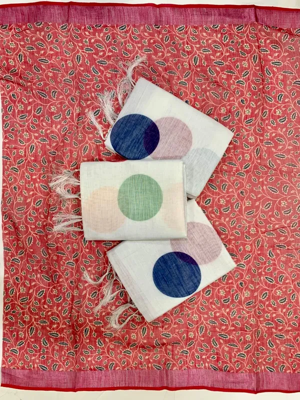 Linen__Saree_(With_Unstitched_Blouse)