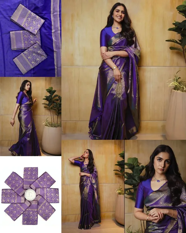Soft_Banarasi_Lichi_Silk_Saree_with_Unstiched_Blouse_Piece