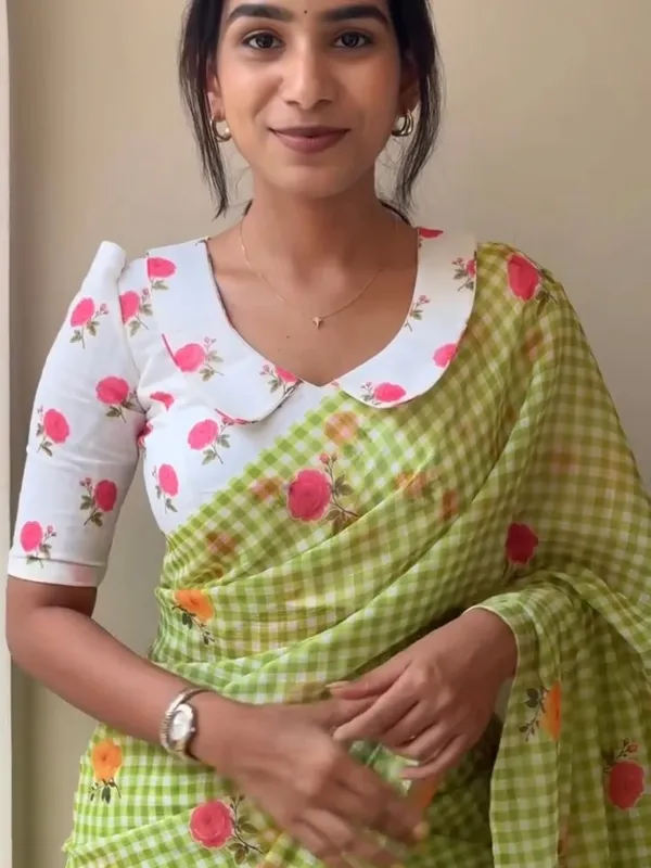 Linen__Saree_(With_Unstitched_Blouse)