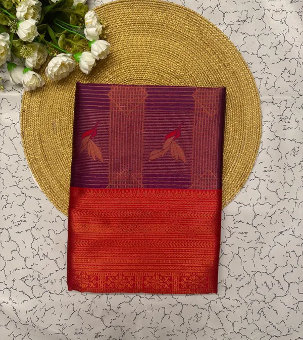 Soft_Banarasi_Lichi_Silk_Saree_with_Unstiched_Blouse_Piece