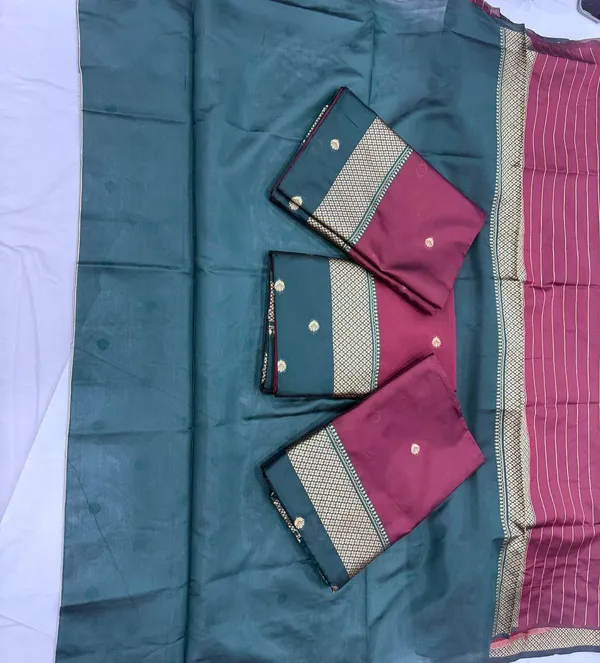 Soft_Lichi_Silk_Saree_with_Unstiched_Blouse_Piece