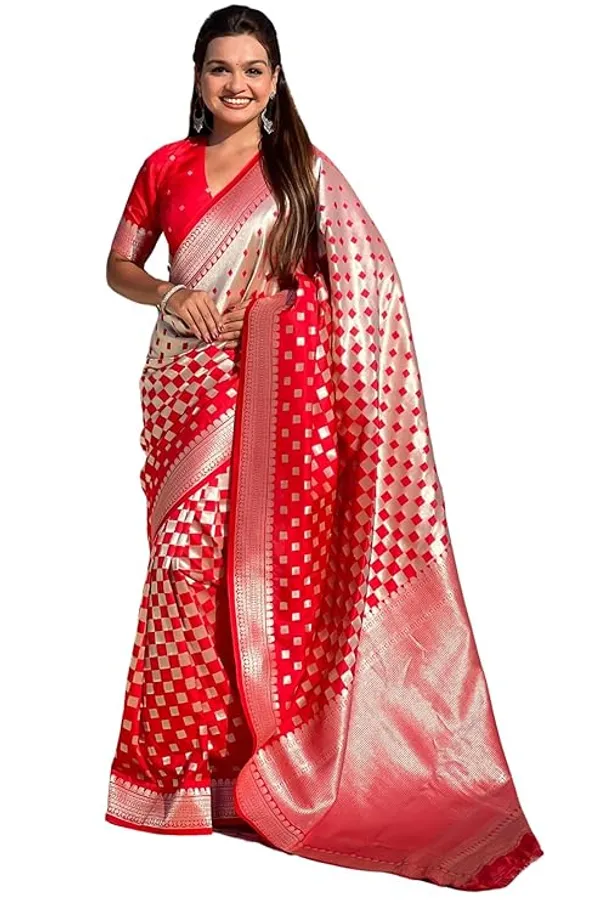 Soft_Banarasi_Lichi_Silk_Saree_with_Unstiched_Blouse_Piece