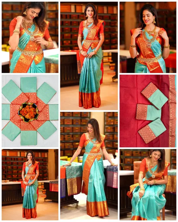 Soft_Lichi_Silk_Saree_with_Unstiched_Blouse_Piece