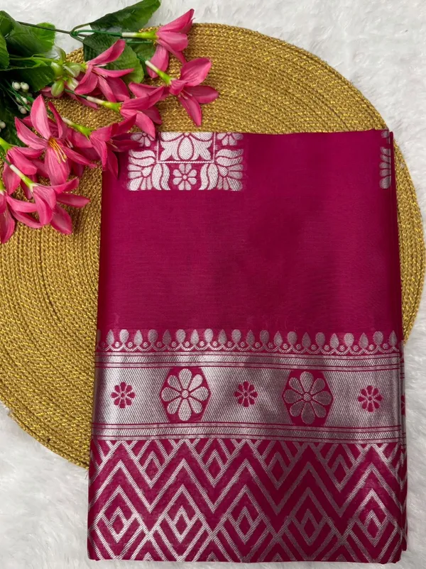 Soft_Banarasi_Lichi_Silk_Saree_with_Unstiched_Blouse_Piece