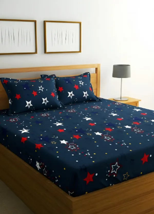 STAR_DESIGN_Premium_Fitted_Elastic_Bedsheet_with_Two_Pillow_Covers_(72X78X_Up_to_10_Inches)_&_360_Degree_Elasticated