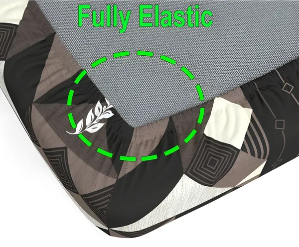 BROWN_DAMASSES_220_TC_Cotton_All_Round_Elastic_Fitted_Bedsheet_with_2_Pillow_Covers_(72"_X_78"_X_up_to_10")_&_360_Degree_Elasticated