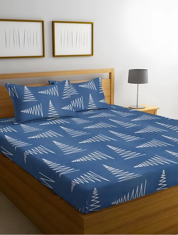EV_DESIGN_220_TC_Double_Bedsheet_With_2_Pillow_Covers_(72X78X_Up_to_10_Inches)_&_360_Degree_Elasticated