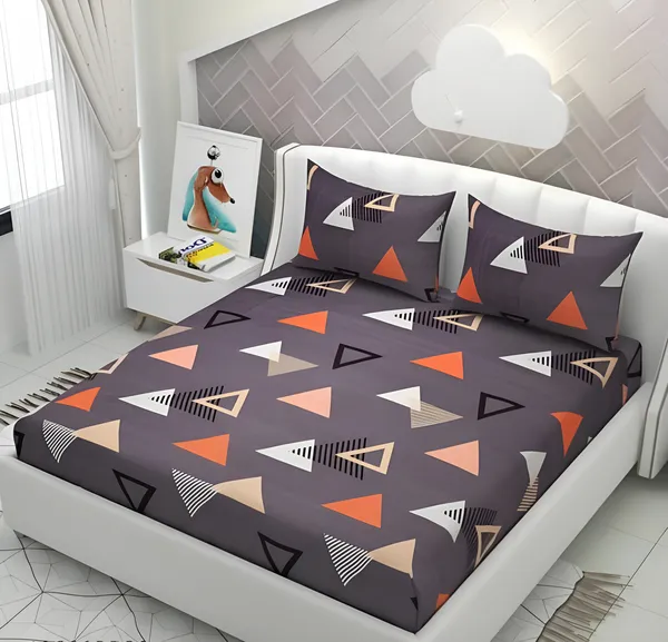 ELEGANT220_TC_Fitted_Elastic_Bedsheet_with_Two_Pillow_Covers_(72X78X_Up_to_10_Inches)_&_360_Degree_Elasticated