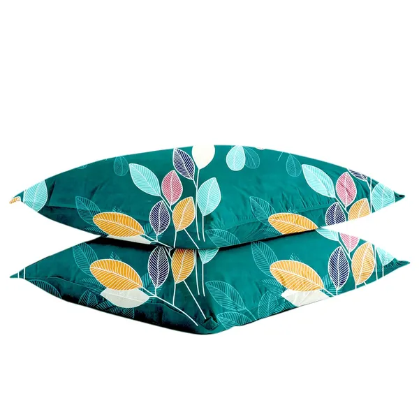 BSB_GREEN_220_TC_Fitted_Elastic_Bedsheet_with_Two_Pillow_Covers_(72X78X_Upto_10_Inches)_&_360_Degree_Elasticated
