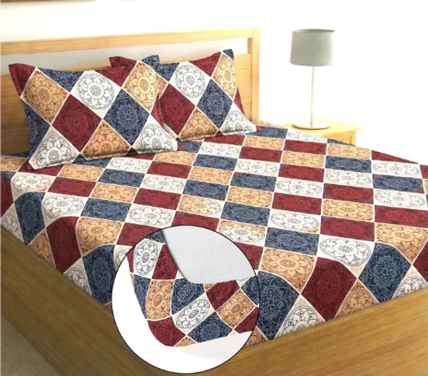 MULTICOLOR_220_TC_Fitted_Bedsheet_with_2_Pillow_Covers_(72X78X_Upto_8_Inches)_&_360_Degree_Elasticated