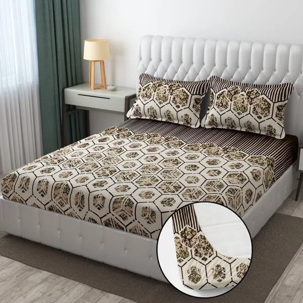 PREMIUM_500_TC_HEAVY_FLANNEL_WARM__FITTED_BEDSHEET_WITH_ELASTIC_AND_Floral_design