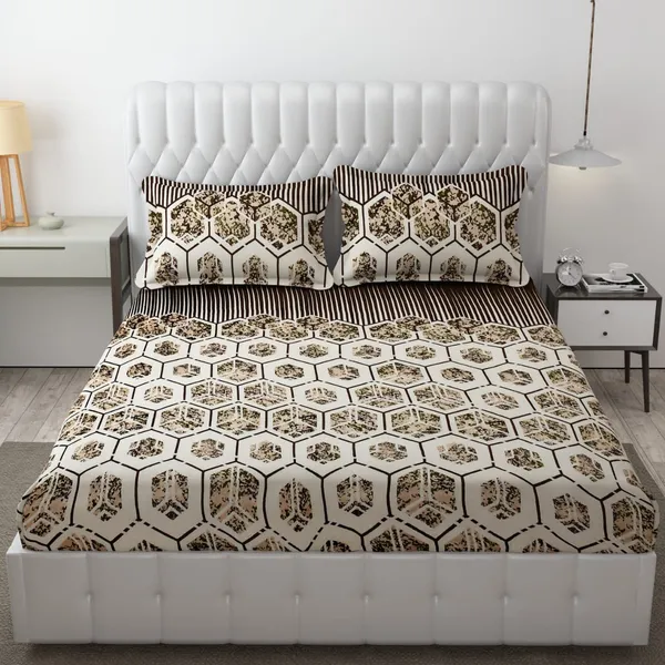 PREMIUM_500_TC_HEAVY_FLANNEL_WARM__FITTED_BEDSHEET_WITH_ELASTIC_AND_Floral_design