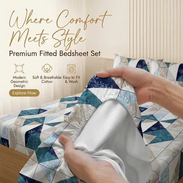 TWIL_ZIGZAGS_Premium_Fitted_Elastic_Bedsheet_with_Two_Pillow_Covers_(72X78X_Up_to_10_Inches)_&_360_Degree_Elasticated
