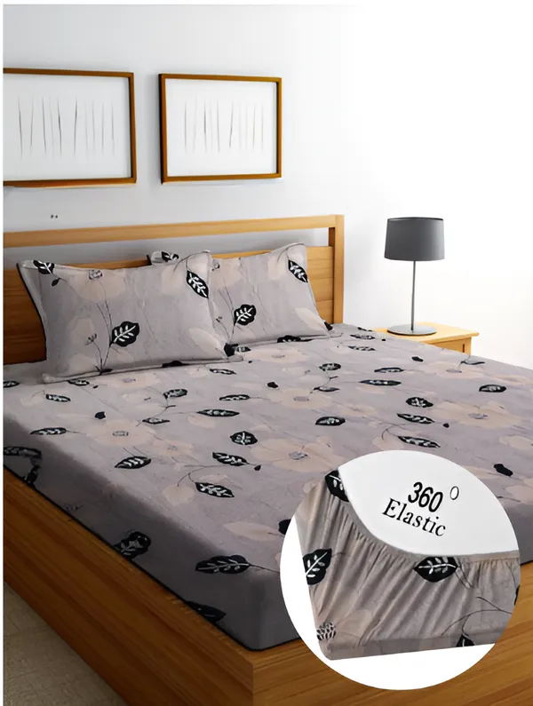 best_seller_220_TC_Cotton_All_Round_Elastic_Fitted_Bedsheet_with_2_Pillow_Covers_(72"_X_78"_X_up_to_10")_&_360_Degree_Elasticated
