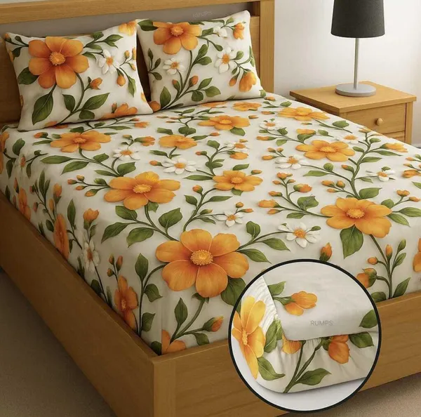 7D_BEDSHEET_Premium_King_Size_Fitted_Elastic_Bedsheet_With_Two_Pillow_Covers_(72X78X_Upto_10_Inches)_&_360_Degree_Elasticated