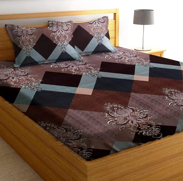 ATTRACTIVE_Premium_Fitted_Elastic_Bedsheet_With_Two_Pillow_Covers__(72X78X_Upto_10_Inches)_&_360_Degree_Elasticated_|_BS