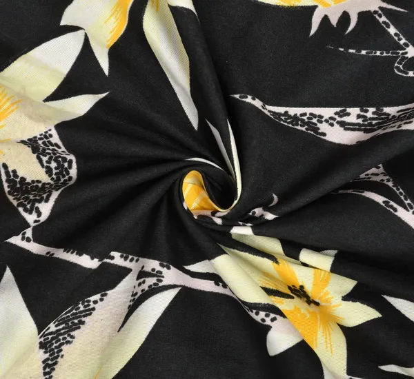 220_TC_Black_Leaves_Single_Bed_Fitted_Bedsheet_Having_Size_36X72_(Fits_Upto_8_Inches_Of_Mattress)