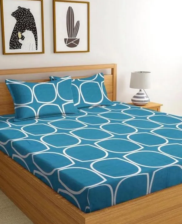 SKY_BLUE_AUDIS_Premium_Fitted_Elastic_Bedsheet_with_Two_Pillow_Covers_(72X78X_Upto_10_Inches)_&_360_Degree_Elasticated_|_BS