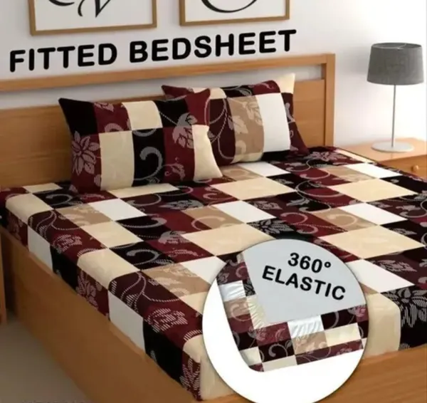 ATTRACTIVE_220_TC_Double_Bedsheet_With_2_Pillow_Covers_(72X78X_Up_to_10_Inches)_&_360_Degree_Elasticated_|_BS