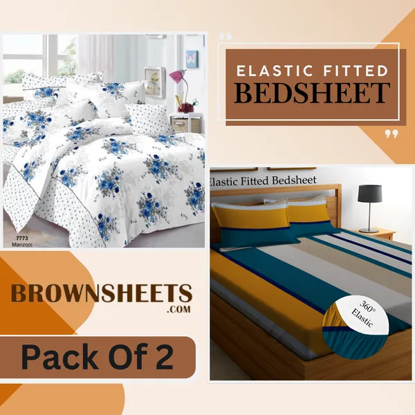Pack_Of_2_|_220_TC_Cotton_All_Round_Elastic_Fitted_2_Bedsheets_with_4_Pillow_Covers_(72"_X_78"_X_up_to_10")_&_360_Degree_Elasticated